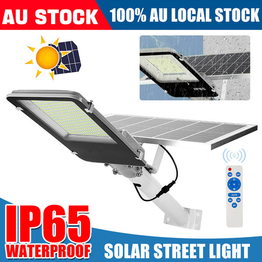 LED Solar Lights Sensor Street Light Outdoor Garden Yard Remote Flood Down Lamp pp