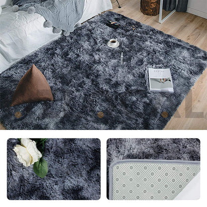 Floor Rug Rugs Fluffy Area Carpet Shaggy Soft Large Pads Living Room Bedroom Pad - Bright Tech Home