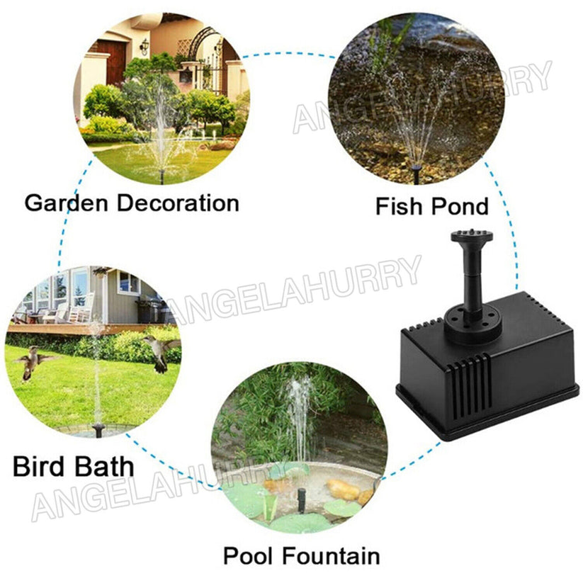 180L/H Solar Fountain Pump Kit Water Pump For Pool Pond Garden Sponge Filter NEW - Bright Tech Home