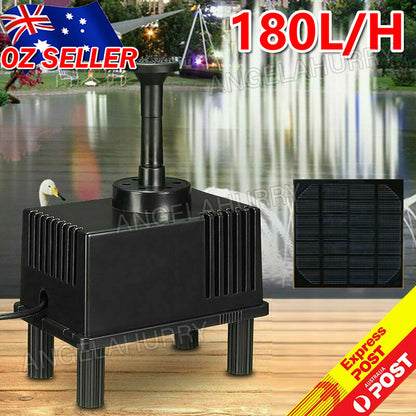 180L/H Solar Fountain Pump Kit Water Pump For Pool Pond Garden Sponge Filter NEW - Bright Tech Home