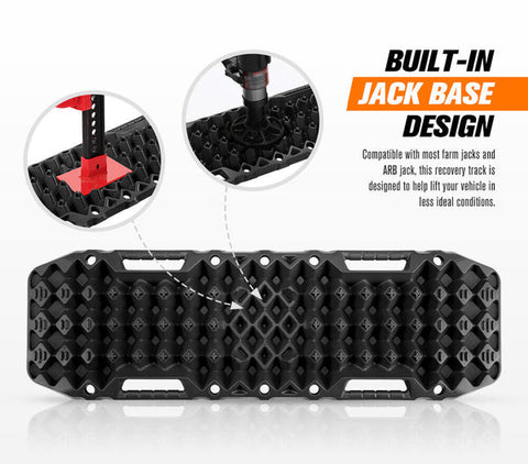 BUNKER INDUST Recovery Tracks Jack Base 10T Board Sand Mud Snow  4x4 4WD Black