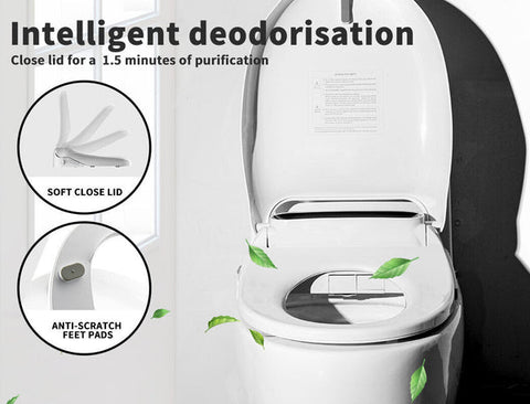 Electric Bidet Toilet Seat Cover Bathroom Washlet Spray Water Auto Smart Wash