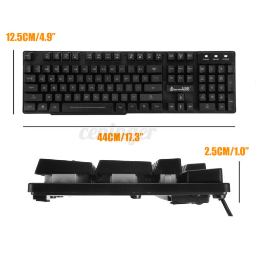 T6 Gaming Keyboard and Mouse Set for PC Laptop Rainbow Backlight Usb Ergonomic