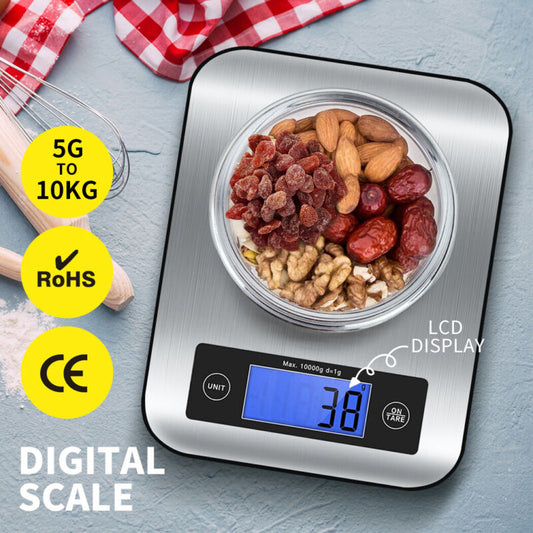 Digital Kitchen Food Scales 10KG LCD Electronic Balance Weight Postal Scale - Bright Tech Home