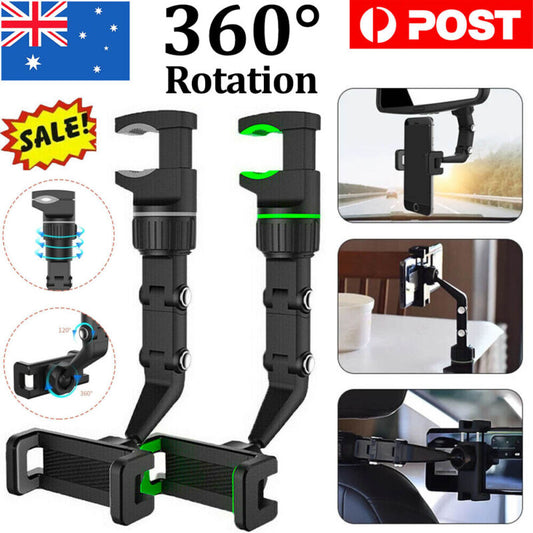 360° Car Rear View Mirror Mount Holder Stand For Phone Multifunctiona - Bright Tech Home