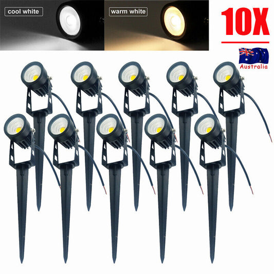 10X 12V 5W LED COB Spot Landscape Light Integrated lamp Path Backyard Waterproof - Bright Tech Home