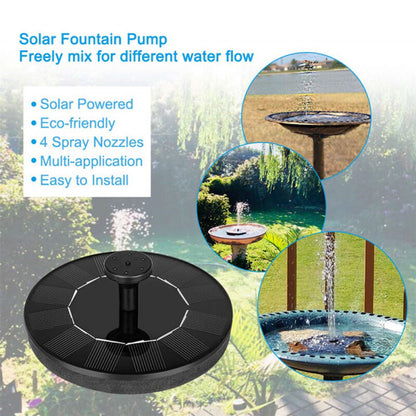 2022 Outdoor Solar Powered Floating Bird Bath Water Fountain Pump Garden Pond - Bright Tech Home