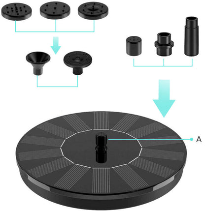 2022 Outdoor Solar Powered Floating Bird Bath Water Fountain Pump Garden Pond - Bright Tech Home