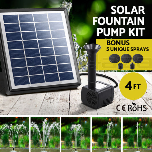 Solar Powered Pond Pump Submersible Fountains Ouotdoor Pool Garden Pumps 4 FT