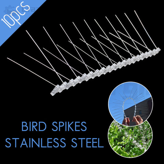 5M 10x 50cm ANTI Bird Spikes S304 Stainless Steel Pigeon Gull Starling Deterrent - Bright Tech Home