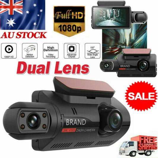 HD 1080P Car DVR 3" Lens Dash Cam Front and Rear Video Recorder Camera G-sensor - Bright Tech Home