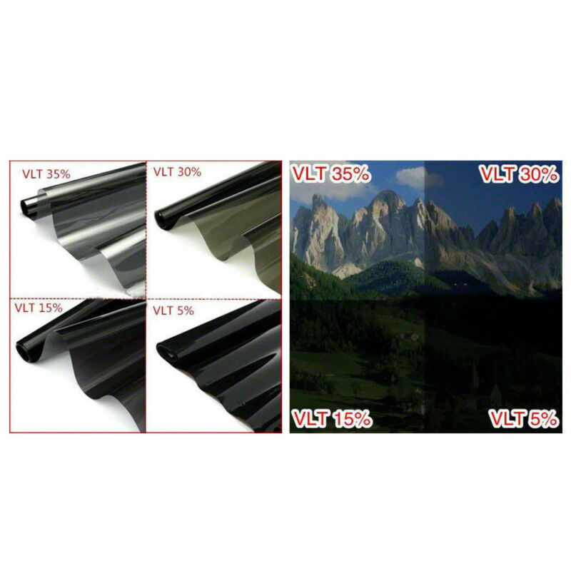 5% VLT Window Tint Film Black Roll 760mmx7m + Window Tinting Tools Kit Car Home - Bright Tech Home