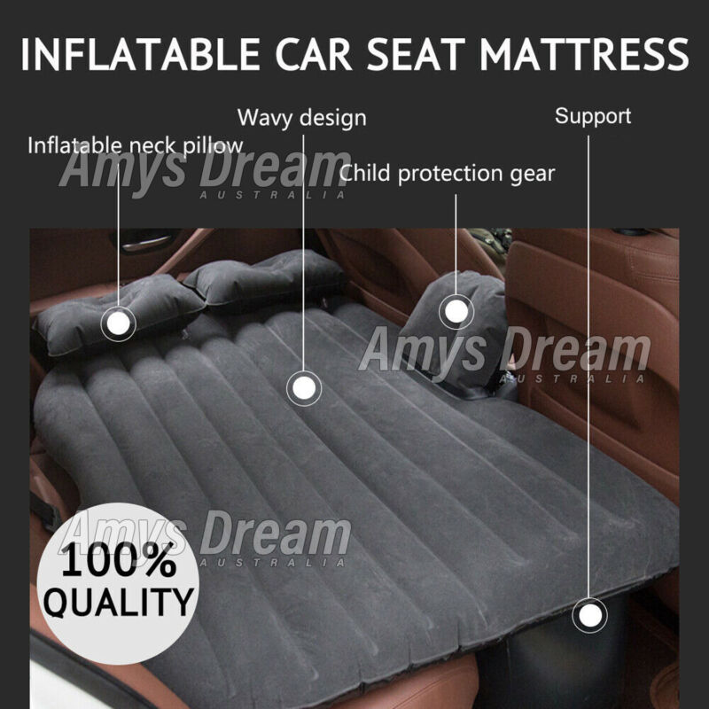 INFLATABLE CAR BACK SEAT MATTRESS PORTABLE TRAVEL CAMPING SOFT REST AIR BED MEL - Bright Tech Home