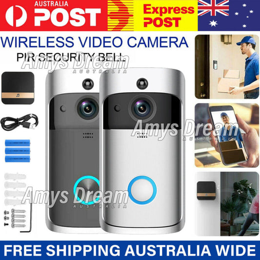 WIRELESS DOORBELL WIFI VIDEO DOOR BELL INTERCOM PHONE SMART SECURITY CAMERA MEL - Bright Tech Home