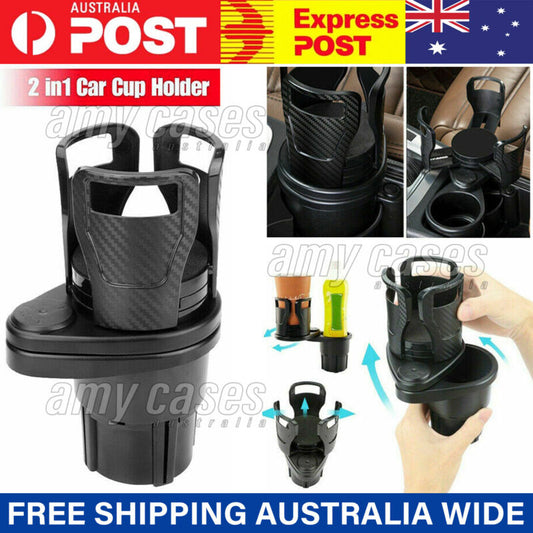 ADJUSTABLE 2IN1 CAR SEAT CUP HOLDER BOTTLE DRINK COFFEE STORAGE - Bright Tech Home