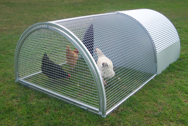 METAL CHICKEN COOP ALUMINIUM POULTRY HOUSE TRACTOR - ROYAL ROOSTER CHICKEN ROLL