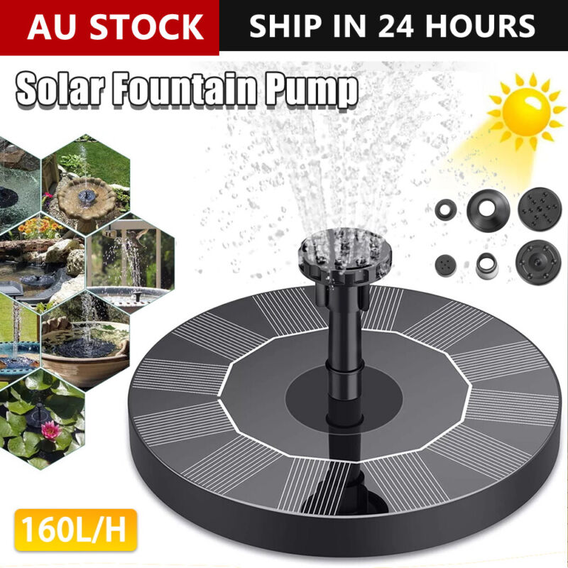 2022 Outdoor Solar Powered Floating Bird Bath Water Fountain Pump Garden Pond - Bright Tech Home