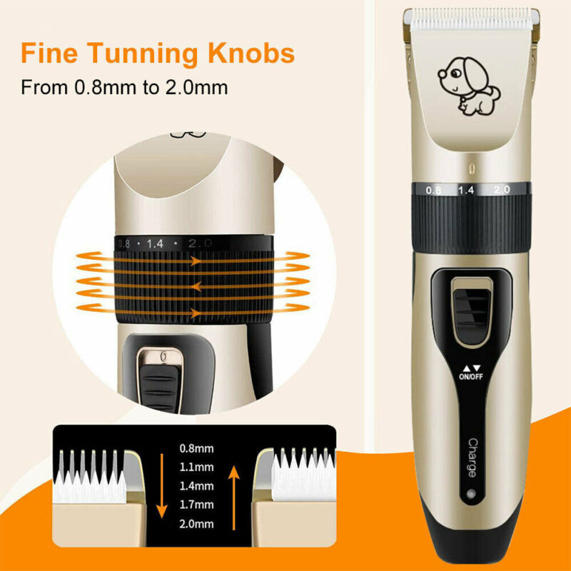 Dog Electric Clipper Comb Set Hair Trimmer Blade Cat Pet Grooming Horse Cordless - Bright Tech Home