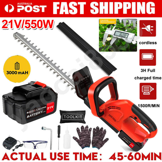 Cordless Hedge Trimmer Electric Garden Cutter Pruner Tool Fit For Makita Battery