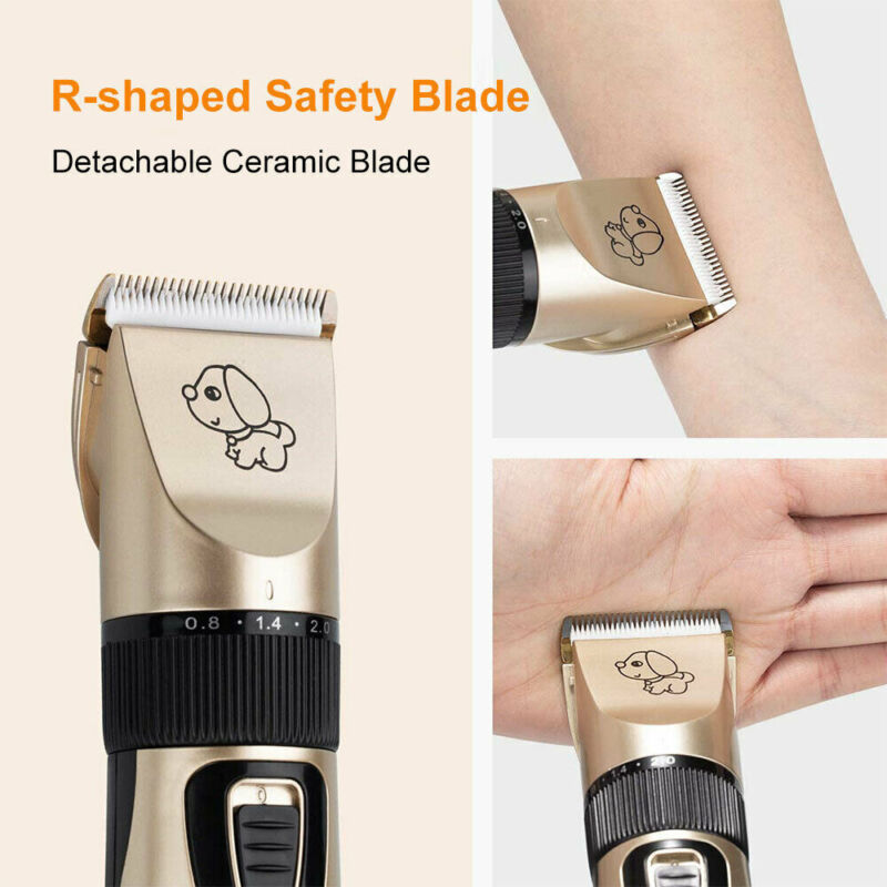 Dog Electric Clipper Comb Set Hair Trimmer Blade Cat Pet Grooming Horse Cordless - Bright Tech Home