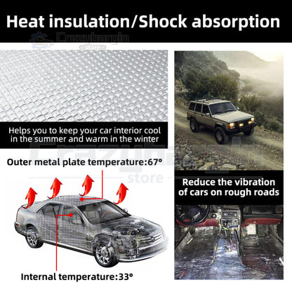 1Mx5M Sound Deadener Roller Car Insulation Mat Heat Shield Noise Adhesive Foam - Bright Tech Home