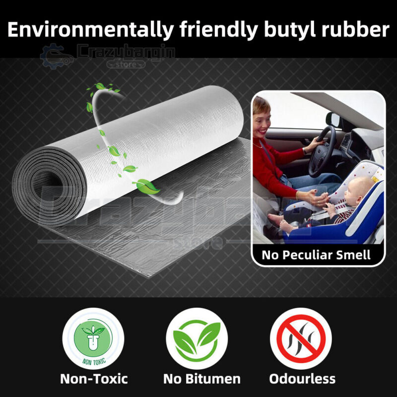 1Mx5M Sound Deadener Roller Car Insulation Mat Heat Shield Noise Adhesive Foam - Bright Tech Home