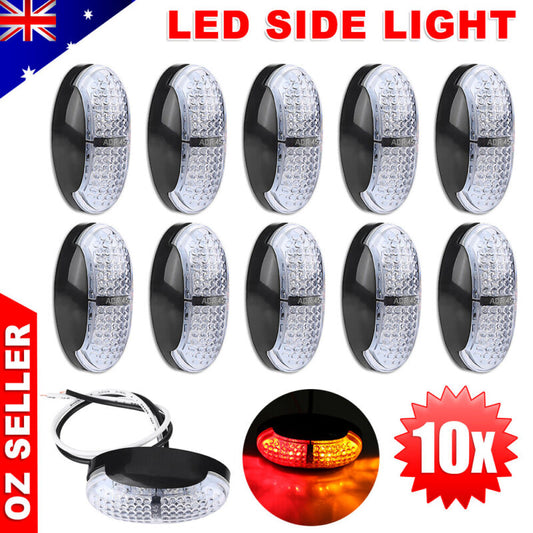 10X LED Clearance Lights Side Marker Amber Red Indicators Trailer Truck RV Lamp - Bright Tech Home