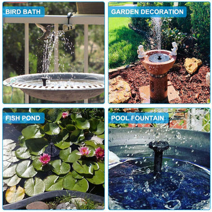 2022 Outdoor Solar Powered Floating Bird Bath Water Fountain Pump Garden Pond - Bright Tech Home