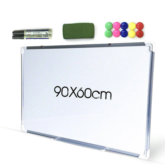 Portable Magnetic Home and Office Board Whiteboard 90X60CM Marker Eraser Button - Bright Tech Home