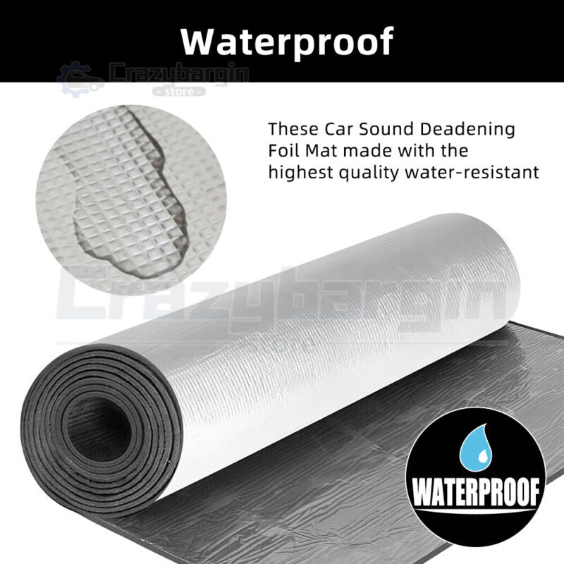 1Mx5M Sound Deadener Roller Car Insulation Mat Heat Shield Noise Adhesive Foam - Bright Tech Home