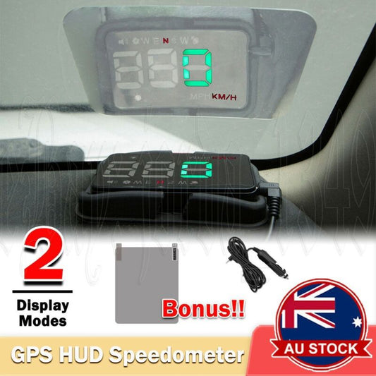 GPS HUD in Car Universal Heads Up Display Digital Speedometer Speed Warning OZ - Bright Tech Home