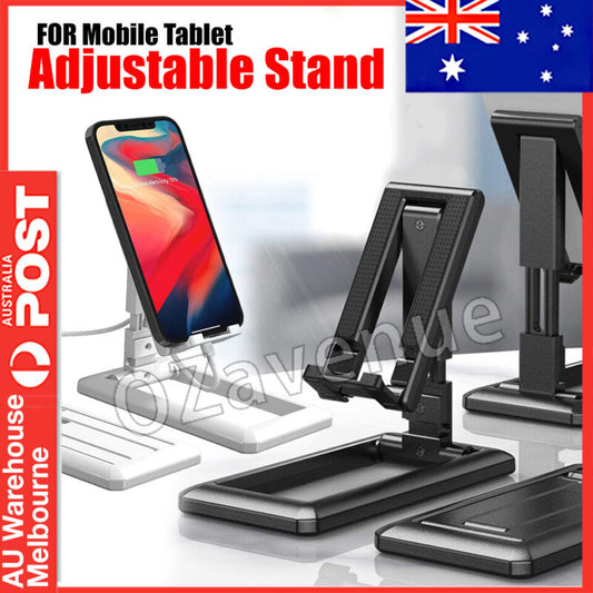 Universal Foldable Adjustable Desk Stand Holder For Mobile Phone Tablet AUSeller