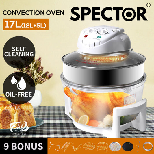 Spector Air Fryer Electric Convection Oven Accessories Healthy Cooker 17L - Bright Tech Home